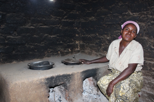 Edinavence Kajaribu in her kitchen